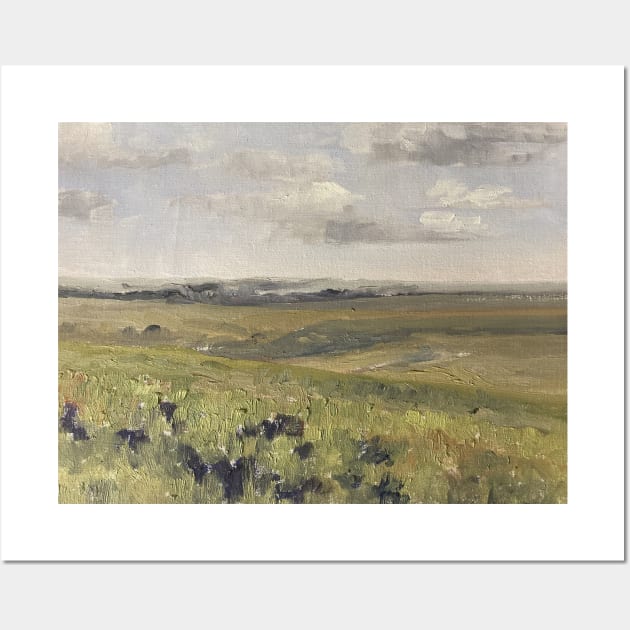 Green Pasture Vintage Painting Wall Art by Gallery Digitals